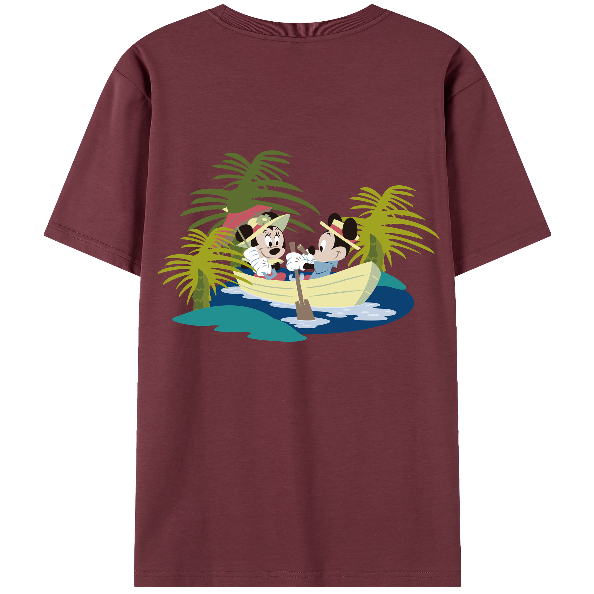 （画像用） ミッキーマウス Mickey Mouse 綿100％半袖Tシャツ（背面プリント）